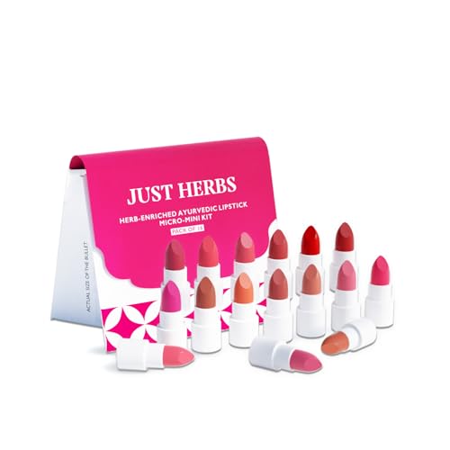 Just Herbs Herb Enriched Ayurvedic Lipstick Shade Sampler Kit