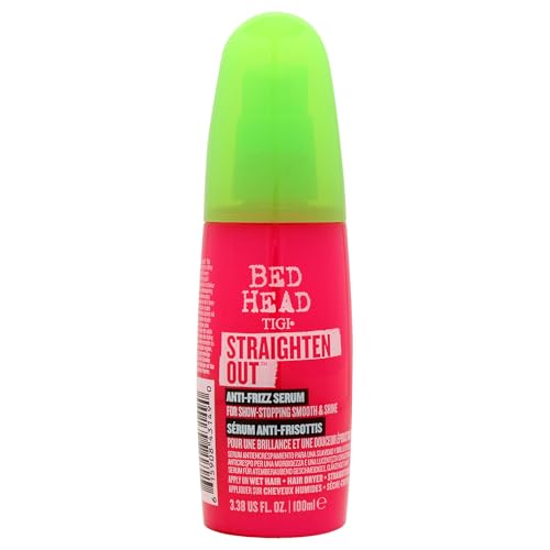 TIGI Bed Head Straighten Out Anti-Frizz Serum for Smooth and Shine, Sulfate-Free Styling Serum for All Hair Types : Beau
