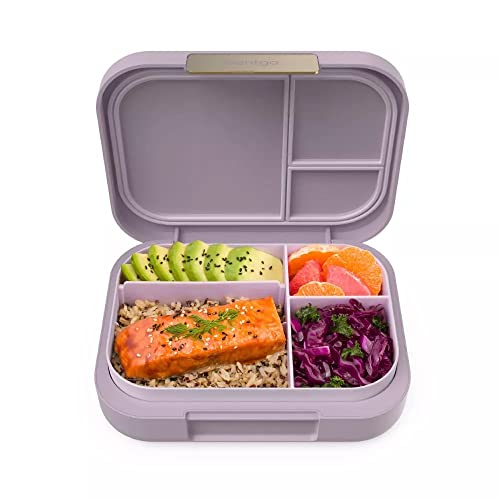 Bentgo Modern - Adult & Teen Bento Lunch Box; 3-4 Compartments, Leak-Resistant, 5.5 Cup Capacity/44 fl oz, Improved Locking Clips, Reusable, BPA-Free, Dishwasher/Microwave Safe Tray (Orchid)