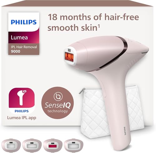 (-29%) Philips Lumea IPL 9000 Series - IPL Geräte Haarentfernung für bis zu 2 Jahre seidig-glatte Haut¹ mit 4 Aufsätzen für Körper & Gesicht, kabellos, Alternative zur Laser-Haarentfernung (BRI957/00)