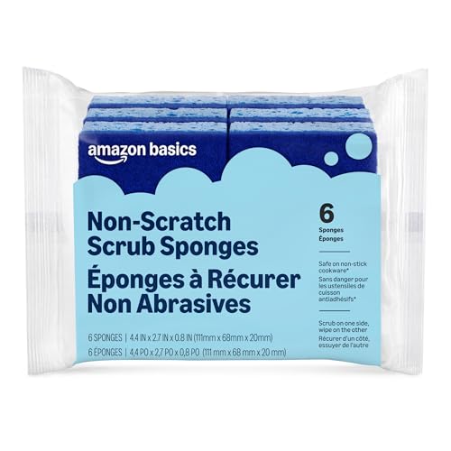 Amazon Basics Non-Scratch Sponges, 6-Pack