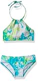 Kanu Surf Girls, Mahina UPF 50+ Beach Sport Halter Bikini 2-Piece Swimsuit, Seafoam Aqua, 12