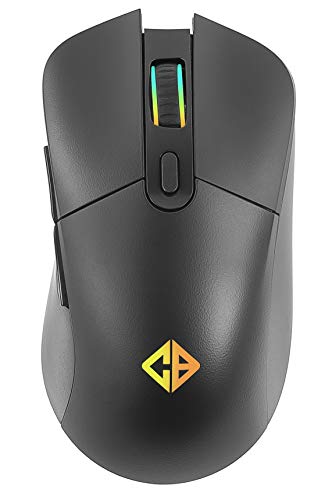 Cosmic Byte Hyperion Wireless + Wired Dual Mode Gaming Mouse, Rechargeable, 1000Hz, Pixart 3325 Sensor, RGB LED, Software, Upto 10000 DPI (Black)