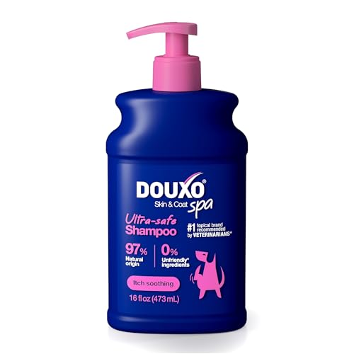 DOUXO® Skin & Coat SPA - Ultra-Safe Sensitive Skin Soothing Shampoo, 16 fl oz, Skin-Friendly Formula Cleans and Soothes, Leaves The Coat Soft and Radiant