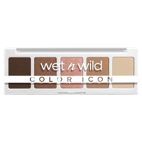 wet n wild Color Icon Eyeshadow Makeup 5 Pan Palette, Matte, Shimmer, Metallic, Long Wearing, Rich Buttery Pigment, Cruelty Free - Walking On Eggshells