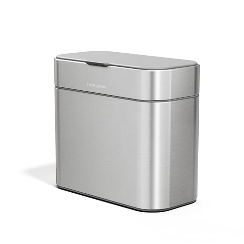 simplehuman Compost Caddy, Detachable and Countertop Bin, 4 Liter / 1.06 Gallon, Brushed Stainless SteelCompost Bin Out