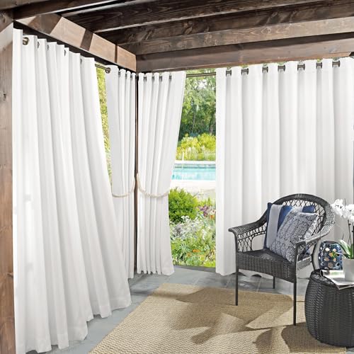 Sun Zero Curtain Panel, Polyester, White, 54" W x 95" L