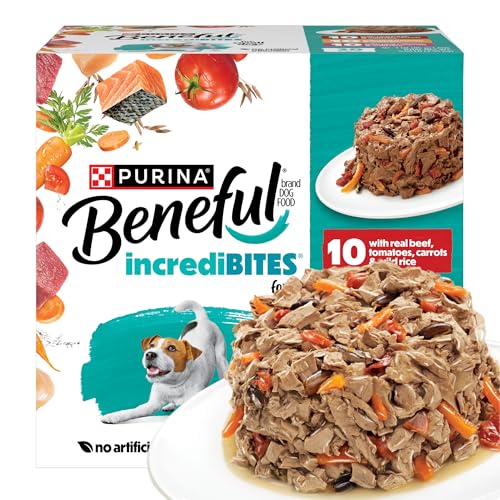 Purina Beneful Small Breed Wet Dog Food Variety Pack, IncrediBites With Real Beef, Chicken and Salmon - (Pack of 30) 3 Oz. Cans