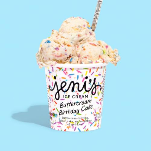 Jenis Splendid Ice Creams Buttercream Birthday Cake Ice Cream, 1 Pt