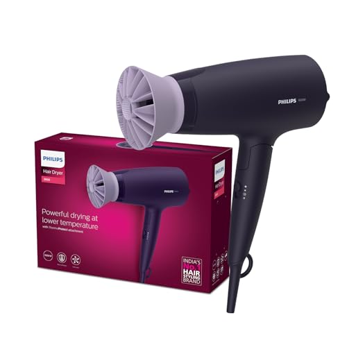Philips Hair Dryer Powerful Drying with Less HeatIIonic Care for Smooth & Shiny HairI 3 Styling Options for Salon like BlowdryI 1600 WattsI Cool ShotI