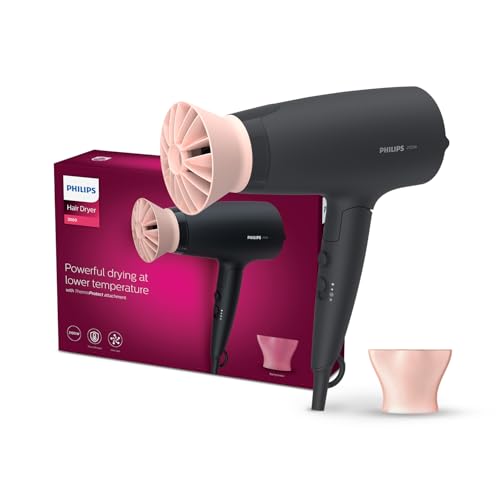 Philips India's No.1 Hair Styling Brand - Foldable Hair Dryer 2100W, 6 HeatxSpeed Settings Cool Shot Advanced Ionic Care Frizz-Free Shine, ThermoProte