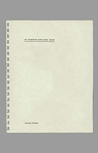 An Interview with Lewis Baltz book cover