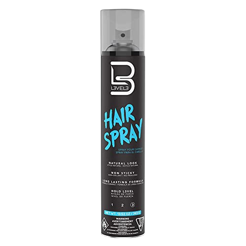 L3 Level 3 Hair Spray - Long Lasting and Strong Hold - Great for Men and Women - Level Three - Suitable for All Hair Types (Hair Spray, 13.52 Fl Oz (Pack of 1))