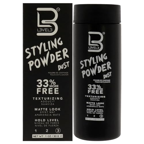 L3 Level 3 Styling Powder - Natural Look Mens Powder - Easy to Apply with No Oil or Greasy Residue (Small - 30 Grams)