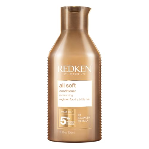 Redken All Soft Conditioner | For Dry, Brittle Hair | Moisturizes & Provides Intense Softness | With Argan Oil | 10.1 Fl Oz