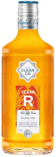 CleanCo | Clean R | Non Alcoholic Rum Alternative | Golden Spiced | Clean Rum | Low Carb & Diet Friendly | 70cl Bottle | Non Alcoholic Spirit | Vegan, Gluten-Free Formula