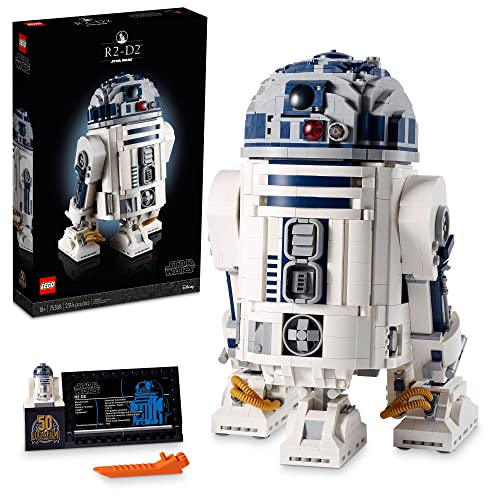 LEGO Star Wars R2-D2 Building Set - Collectible Toy for Adults, Ages 18+ - Display for Room or Office Desk - Info Plaque Included - Gift Idea for Fans - 75308