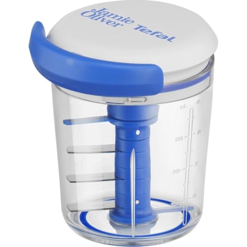 🔥 STARKER PREIS (-63%) Tefal Jamie Oliver Chop & Shaker, ohne Strom, Fassungsvermögen: 450 ml, Multizerkleinerer, Universalzerkleinerer für Gemüse, Obst, Zwiebeln, Nüsse, Knoblauch, weiß/blau, K1644344