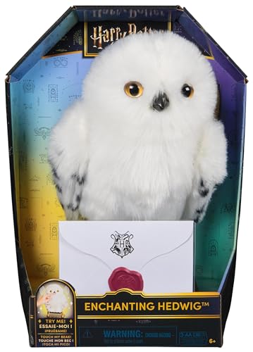 Wizarding World Harry Potter, Enchanting Hedwig Interactive Owl with Over 15 Sounds and Movements and Hogwarts Envelope, Kids Toys for Ages 5 and up