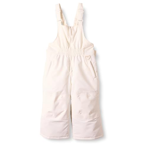 Amazon Essentials Toddler Girls' Water-Resistant Ski & Snow Bib Overall, Ivory, 3T