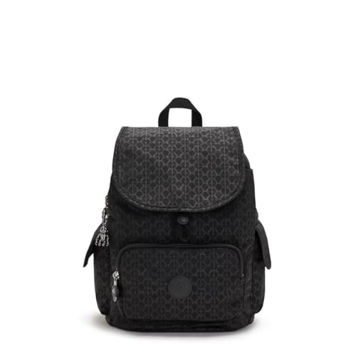 (-24%) Kipling CITY PACK S Kleiner Rucksack, Signature Emb (Schwarz)