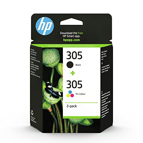 HP 305 Nero e Tricromia, 6ZD17AE, Confezione da 2 Cartucce Originali, Compatibili con Stampanti HP DeskJet serie 2700, 4100, HP Envy serie 6020, 6030, 6420, 6430