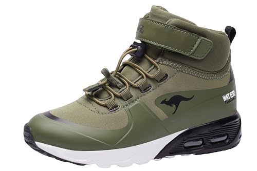 (-32%) KangaROOS Unisex Kinder Kx-hydro Sneaker, Olive Jet Black, 32 EU