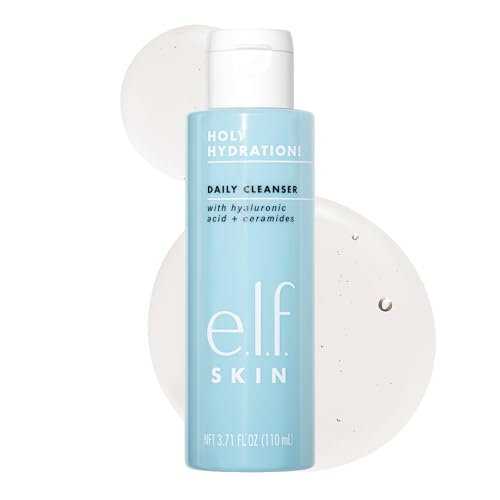 e.l.f. SKIN Holy Hydration! Daily Cleanser, Infused with Ceramides, Removes Dirt, Makeup & Impurities, Nourishing & Hydrating Formula