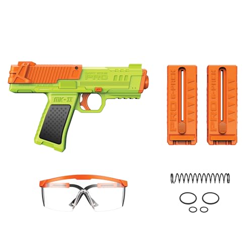 DART ZONE Pro-Series MK-2 Foam Blaster for Adults, Teens - Soft Bullet Blaster Ages 14+ with 12 Nitroshot+ Half Length Darts and 2 Speed loaders