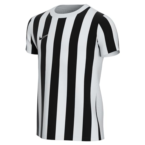 Nike Unisex Kids Y Nk Dry Strp Dvsn Iv Jsy T-Shirt, White/Black/Black, 10 Years EU