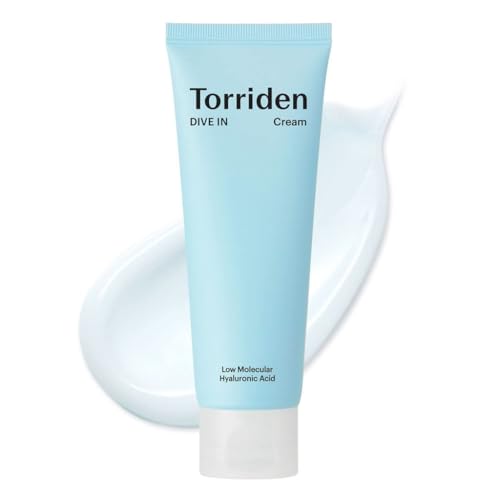 Torriden DIVE IN Cream 80ml (2.71 fl. oz.) | Facial Moisturizer for Sensitive, Oily Skin | Lightweight and Moistrul Creamy Texture | Hyaluronic Acid Cream, Allantoin
