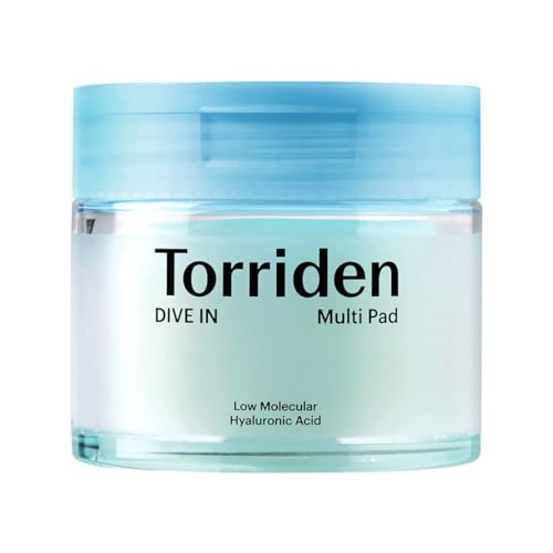 Torriden DIVE IN Multi Pad (80 pads) | Serum infused Facial Pads for Cooling, Soothing, Hydrating Spot Masking | Hyaluronic Acid, Panthenol, Allantoin