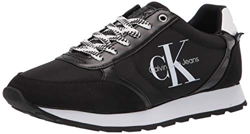 Calvin Klein Women's Cayle Sneaker, Black, 6.5