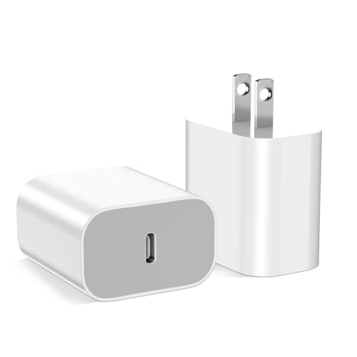 USBC Charger Block for iPhone 17 Charging Plug,MFI Certified Fast USB C Wall Cube 2Pack Power Adapter for iPhone16E/17/Air/Pro/Plus/Pro Max/15/14/13/12/11,for iPad Pro/Air/Mini USB-C Charge Brick Box