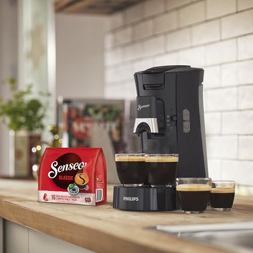 (-31%) PHILIPS Senseo Select Kaffeepadmaschine, Schwarz, 3 Spezialitäten