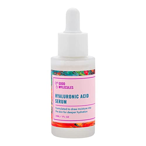 Good Molecules Hyaluronic Acid Serum - 1% Hyaluronic Acid Non-greasy Ultra Hydrating Serum, Facial Moisturizer for Plumper Skin, Skin Care for Face