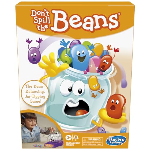 Hasbro Gaming Don't Spill The Beans Game for Kids, Easy and Fun Balancing Game for Children Ages 3 and Up, Preschool Games for 2 Players, Kids Board Games