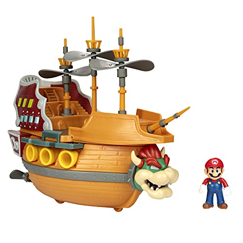 (-16%) Super Mario Deluxe Bowsers Luftschiff-Spielset mit Mario-Actionfigur