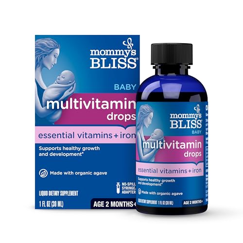 Mommy's Bliss Baby Multivitamin + Iron, Daily Essential Vitamins for Immune Support, Healthy Growth & Bone Development*, Age 2 Months+, 30 ml, Liquid