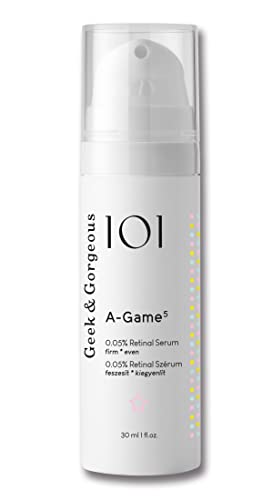 Geek & Gorgeous - A-Game 5 - Licht Serum met 0,05% Retinal voor het Gezicht, Bestrijdt Rimpels en Huidonzuiverheden, Geschikt voor Alle Huidtypes, 30 ml