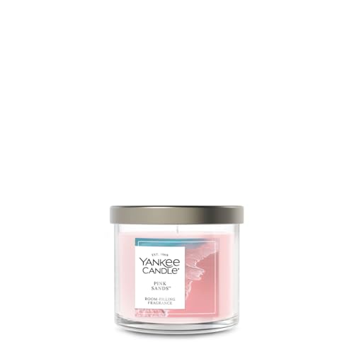 Yankee Candle Small Tumbler Scented Candle with up to 40 Hour Burn Time, Premium Plant Wax Blend for Consistent Burn, 4.3 oz Tumbler Candle with Room Filling Fragrance, Pink Sands