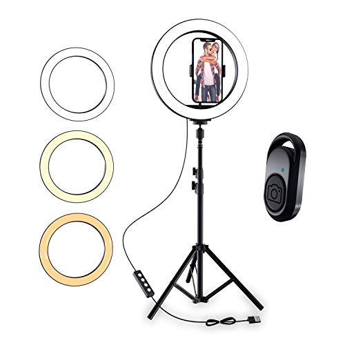 TalkWorks 10'' Selfie Ring Lig...olor Modes,USB Powered,Black