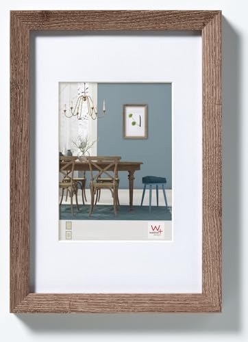 (-54%) walther design Bilderrahmen nussbaum 30 x 45 cm mit Passepartout, Fiorito Holzrahmen EF045N