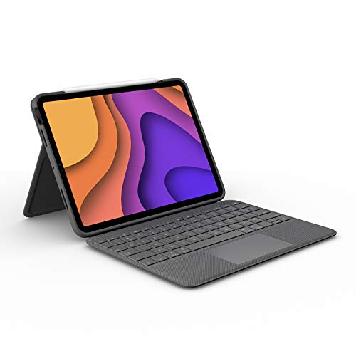 Logitech Folio Touch iPad Keyboard Case with Trackpad and Smart Connector for iPad Air 11-inch (M2 & M3), iPad Air (4th & 5th gen) – Graphite