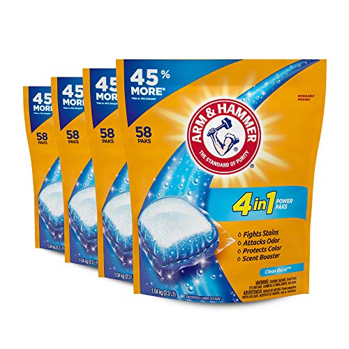 Arm & Hammer 4-in-1 Laundry Detergent Power Paks Fresh Scent 58 Count