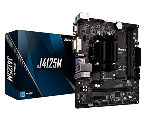 ASRock Placa mãe J4125M Intel® Quad-Core Processor J4125 (até 2,7 GHz)