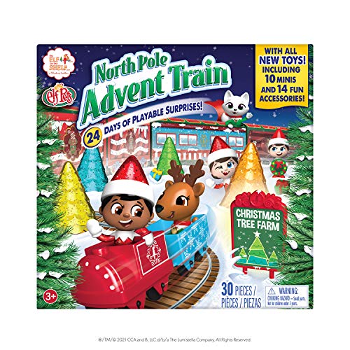 The Elf on the Shelf North Pole Advent Train - Includes 24 days of fun surprises - Scout Elf Not Included