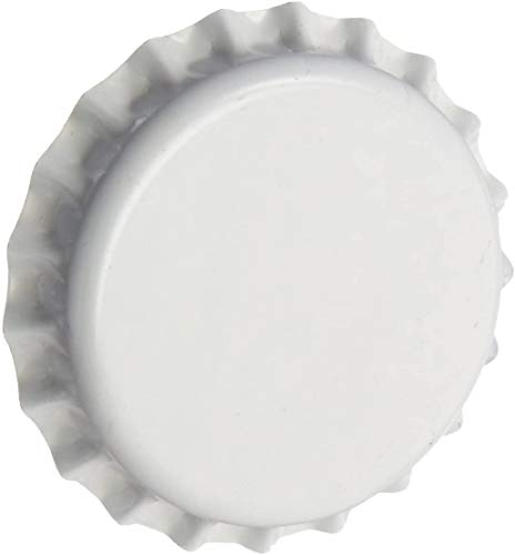 North Mountain Supply Beer Bottle Crown Caps - White - Oxygen Barrier - Glass, Steel -150 Count