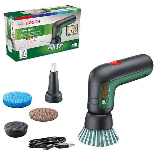 (-33%) Bosch Akku Reinigungsbürste UniversalBrush (integrierter 3,6-V-Akku, 1 Micro-USB-Kabel und 4 Reinigungsaufsätze enthalten, im Karton)