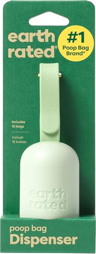 Earth Rated Dog Poop Bag Holder, Durable and Guaranteed Leakproof, Unscented, Dispenser with Starter Roll